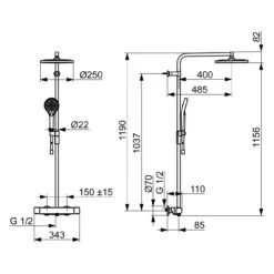 Hansa HANSAVIVA Regenbrause-Duscharmatur Mit Thermostat 18 Hansa HANSAVIVA Regenbrause-Duscharmatur Mit Thermostat -Megabad Verkäufe hansa badezimmer hansaviva regenbrause duscharmatur mit 13595075