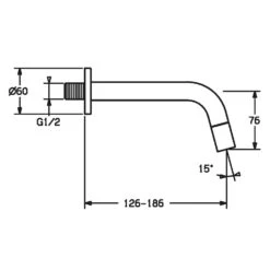 Hansa HANSANOVA Waschtisch-Wandarmatur 18,6 Cm -Megabad Verkäufe hansa hansanova style wandauslaufventil waschtisch wandarmatur 4394573