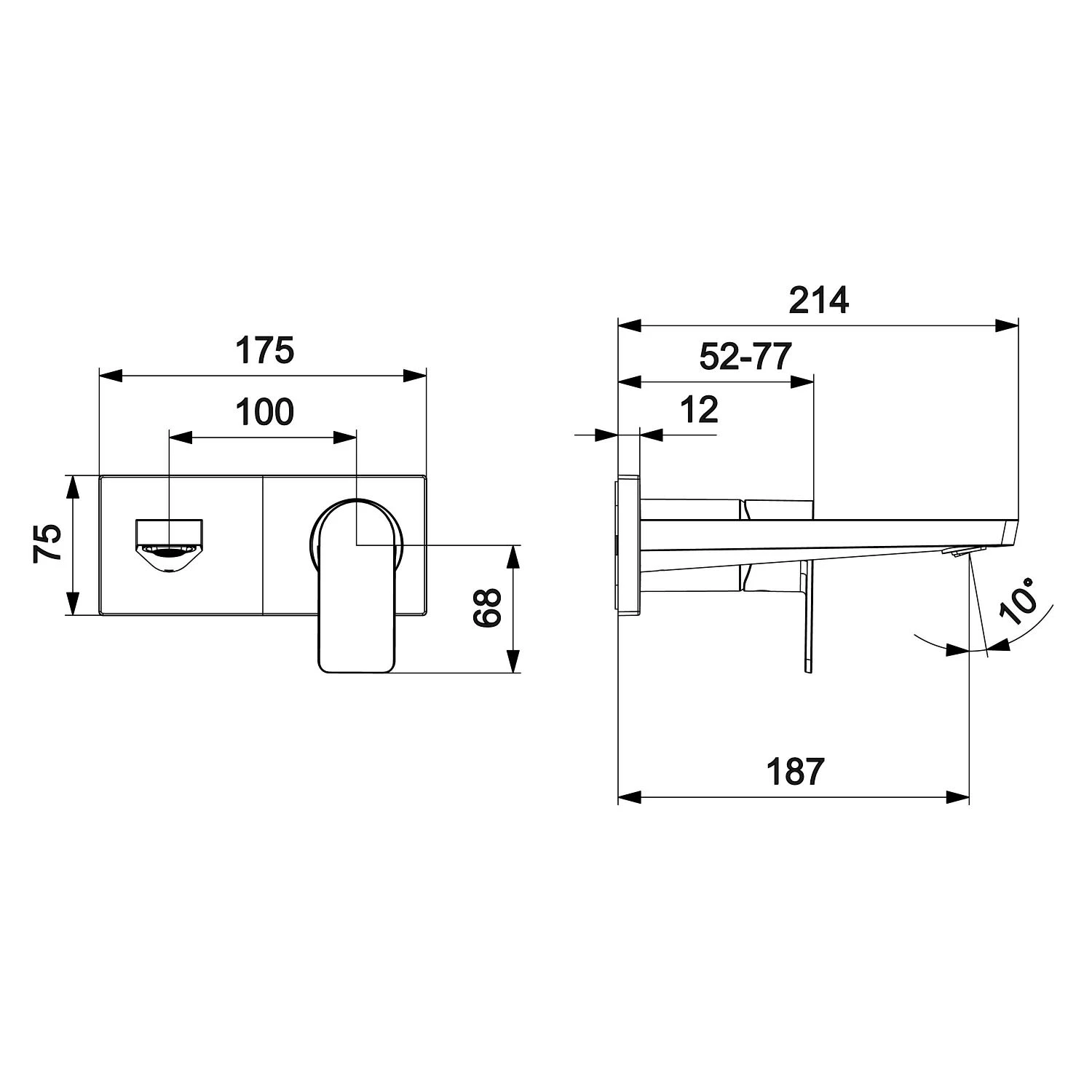 Hansa HANSASTELA Waschtisch-Einhand-Wandbatterie, Fertigset 5 Hansa HANSASTELA Waschtisch-Einhand-Wandbatterie, Fertigset – Bild 3