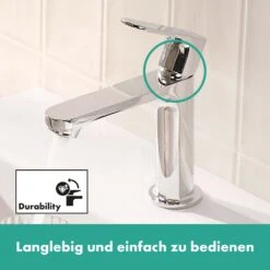 Hansgrohe Rebris S Einhebel-Waschtischarmatur 110 CoolStart Wassersparend+ Mit Zugstangen-Ablaufgarnitur -Megabad Verkäufe hansgrohe badarmaturen rebris waschtisch einhebel waschtischarmatur 8889851