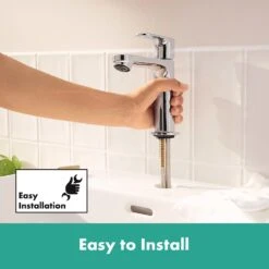 Hansgrohe Rebris S Einhebel-Waschtischarmatur 110 CoolStart Wassersparend+ Mit Zugstangen-Ablaufgarnitur -Megabad Verkäufe hansgrohe badarmaturen rebris waschtisch einhebel waschtischarmatur 8890553