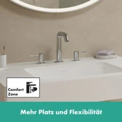 Hansgrohe Tecturis S 3-Loch Waschtischarmatur 150 Mit Push-Open Ablaufgarnitur -Megabad Verkäufe hansgrohe badarmaturen tecturis waschtisch 3 loch 12244916