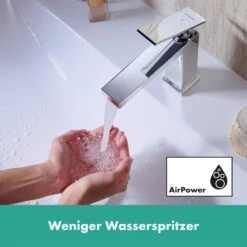 Hansgrohe Tecturis E Einhebel-Waschtischarmatur 110 CoolStart Wassersparend+ Mit Zugstangen-Ablaufgarnitur -Megabad Verkäufe hansgrohe badarmaturen tecturis waschtisch einhebel waschtischarmatur 12241685