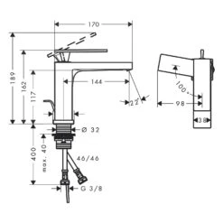 Hansgrohe Tecturis E Einhebel-Waschtischarmatur 110 CoolStart Wassersparend+ Mit Zugstangen-Ablaufgarnitur -Megabad Verkäufe hansgrohe badarmaturen tecturis waschtisch einhebel waschtischarmatur 12241709