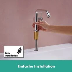 Hansgrohe Tecturis S Einhebel-Waschtischarmatur 110 Fine CoolStart Wassersparend+ Mit Push-Open Ablaufgarnitur -Megabad Verkäufe hansgrohe badarmaturen tecturis waschtisch einhebel waschtischarmatur 12244550