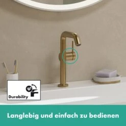 Hansgrohe Tecturis S Einhebel-Waschtischarmatur 210 Fine CoolStart Wassersparend+ Mit Schwenkauslauf Und Push-Open Ablaufgarnitur -Megabad Verkäufe hansgrohe badarmaturen tecturis waschtisch einhebel waschtischarmatur 12244967