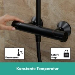 Hansgrohe Vernis Blend Duschsystem 240 1 Strahlart Wassersparend Mit Thermostat -Megabad Verkäufe hansgrohe badarmaturen vernis blend dusche duschsystem 8890328