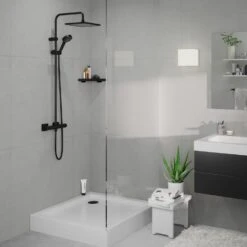 Hansgrohe Vernis Shape Duschsystem 240 1 Strahlart Wassersparend Mit Thermostat -Megabad Verkäufe hansgrohe badarmaturen vernis blend dusche shape 8755835