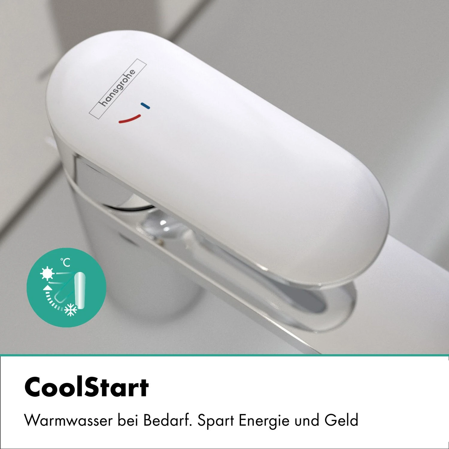 Hansgrohe Vernis Blend Einhebel-Waschtischarmatur 190 CoolStart, Mit Push-Open Ablaufgarnitur 11 Hansgrohe Vernis Blend Einhebel-Waschtischarmatur 190 CoolStart, Mit Push-Open Ablaufgarnitur – Bild 9