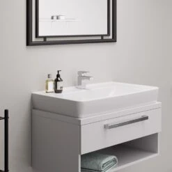 Hansgrohe Vernis Shape Einhebel-Waschtischarmatur 70 CoolStart, Mit Push-Open Ablaufgarnitur -Megabad Verkäufe hansgrohe badarmaturen vernis shape waschtisch einhebel 13969201