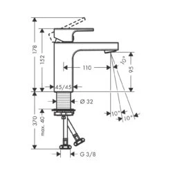 Hansgrohe Vernis Shape Einhebel-Waschtischarmatur 100 CoolStart, Mit Push-Open Ablaufgarnitur -Megabad Verkäufe hansgrohe badarmaturen vernis shape waschtisch einhebel 13969211