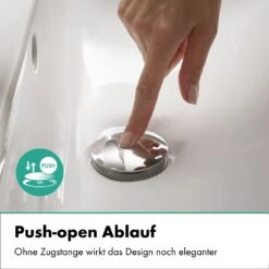 Hansgrohe Vernis Shape Einhebel-Waschtischarmatur 100 CoolStart, Mit Push-Open Ablaufgarnitur -Megabad Verkäufe hansgrohe badarmaturen vernis shape waschtisch einhebel 13969231