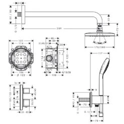Hansgrohe Croma E Brausesystem 280, 1 Strahlart Mit Ecostat E -Megabad Verkäufe hansgrohe brausenprogramm brausesets mit armatur croma 11755182