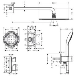Hansgrohe Croma Brausesystem 280, 1 Strahlart Mit Ecostat S Und Duschkopf 110 Vario 15 Hansgrohe Croma Brausesystem 280, 1 Strahlart Mit Ecostat S Und Duschkopf 110 Vario -Megabad Verkäufe hansgrohe brausenprogramm brausesets mit armatur croma 11755185