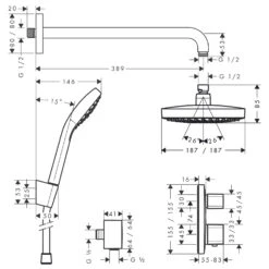 Hansgrohe Croma Select E Unterputz-Set Für Die Dusche -Megabad Verkäufe hansgrohe brausenprogramm brausesets mit armatur croma 3808139