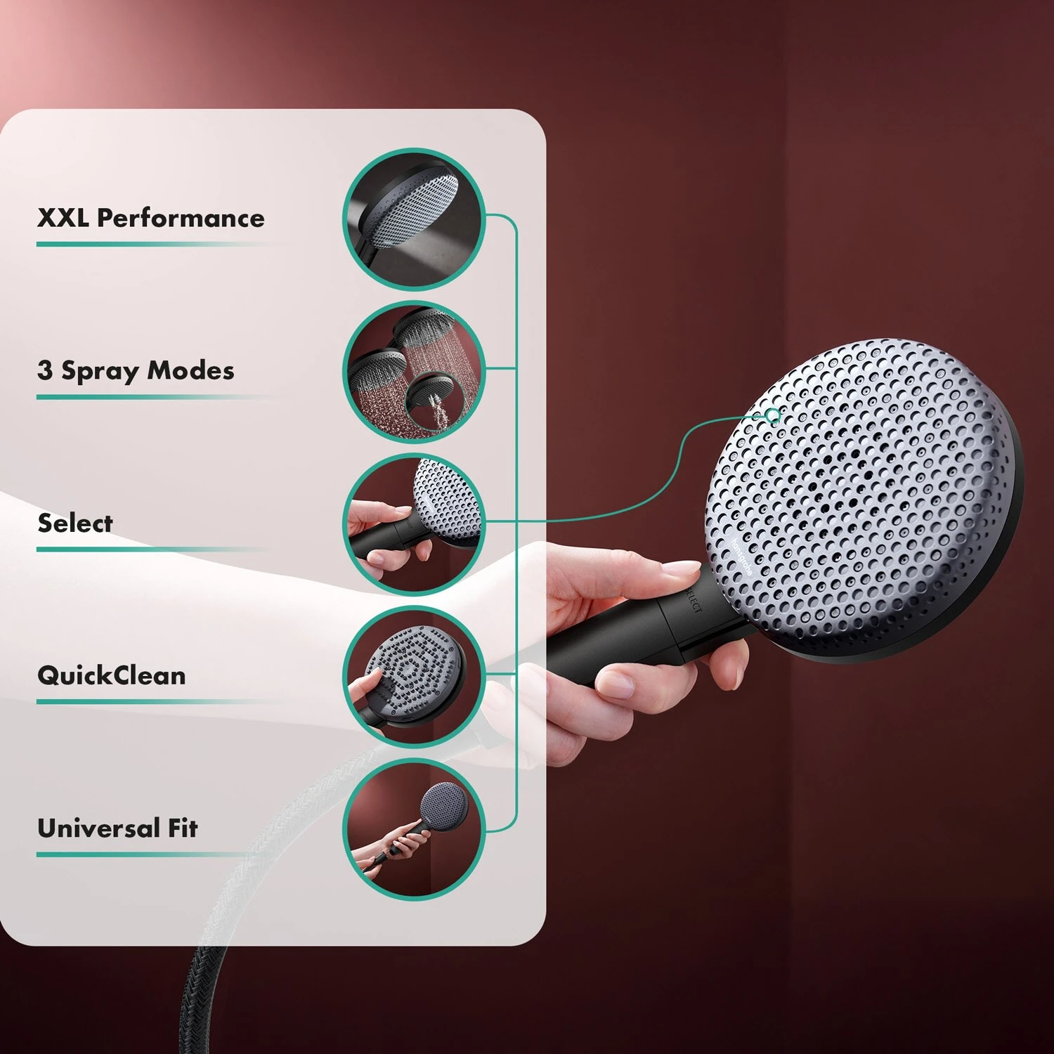 Hansgrohe Raindance Alive Select S Handbrause 125 3 Strahlarten 13 Hansgrohe Raindance Alive Select S Handbrause 125 3 Strahlarten – Bild 11