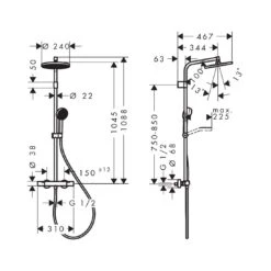 Hansgrohe Activera S Duschsystem 240 1 Strahlart Wassersparend Mit Ecostat Fine Varia 13 Hansgrohe Activera S Duschsystem 240 1 Strahlart Wassersparend Mit Ecostat Fine Varia -Megabad Verkäufe hansgrohe brausenprogramm showerpipe activera duschsystem 240 14011295