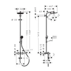Hansgrohe Activera S Duschsystem 240 1 Strahlart Wassersparend Mit Wannenthermostat Ecostat Fine -Megabad Verkäufe hansgrohe brausenprogramm showerpipe activera duschsystem 240 14011298