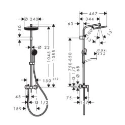 Hansgrohe Activera S Duschsystem 240 1 Strahlart Wassersparend Mit Einhebelmischer Varia 14 Hansgrohe Activera S Duschsystem 240 1 Strahlart Wassersparend Mit Einhebelmischer Varia -Megabad Verkäufe hansgrohe brausenprogramm showerpipe activera duschsystem 240 14011301