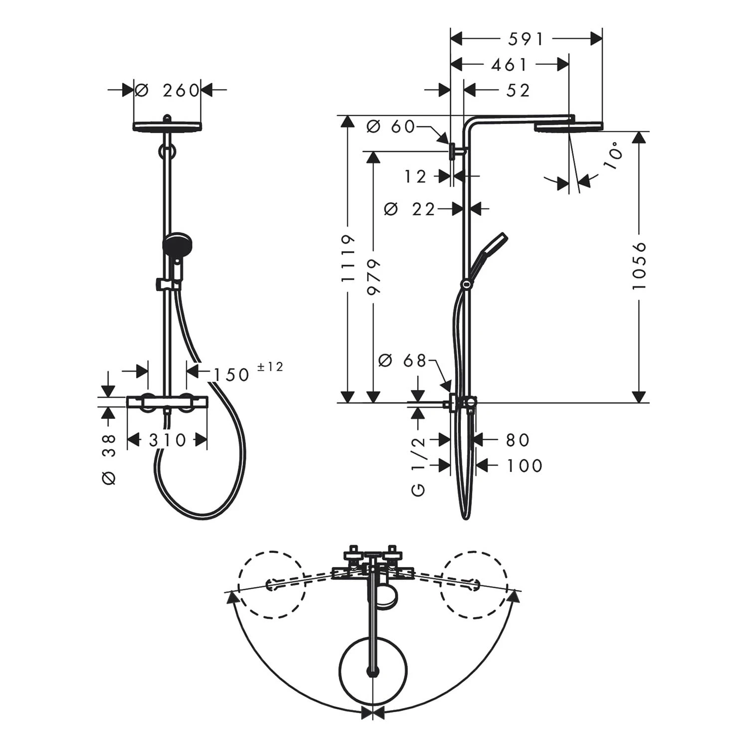 Hansgrohe Pulsify S Puro Duschsystem 260 1 Strahlart Wassersparend, Mit Ecostat Fine Und Duschkopf 3 Strahlarten 7 Hansgrohe Pulsify S Puro Duschsystem 260 1 Strahlart Wassersparend, Mit Ecostat Fine Und Duschkopf 3 Strahlarten – Bild 5