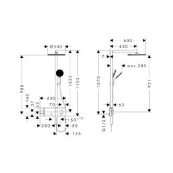 Hansgrohe Raindance Alive S Duschsystem 300 Rund, 2 Strahlarten Wassersparend, Mit ShowerSelect Comfort -Megabad Verkäufe hansgrohe brausenprogramm showerpipe raindance alive duschsystem 13949064