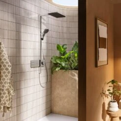 Hansgrohe Raindance Alive Q Duschsystem 210/340 Softcube, 2 Strahlarten Wassersparend, Mit ShowerSelect Comfort -Megabad Verkäufe hansgrohe brausenprogramm showerpipe raindance alive q 13953104