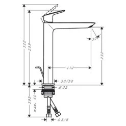 Hansgrohe Logis Einhebel-Waschtischarmatur 240 Fine Mit Zugstangen-Ablaufgarnitur -Megabad Verkäufe hansgrohe logis waschtisch einhebel waschtischarmatur 240 4633640