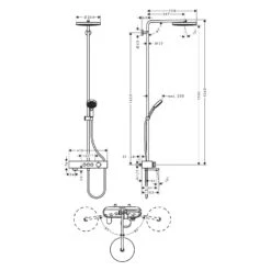 Hansgrohe Pulsify Showerpipe 260 1 Strahlart, Mit Wannenthermostat, Mit Shower Tablet Select 400 -Megabad Verkäufe hansgrohe pulsify brause showerpipe 260 1 4783025