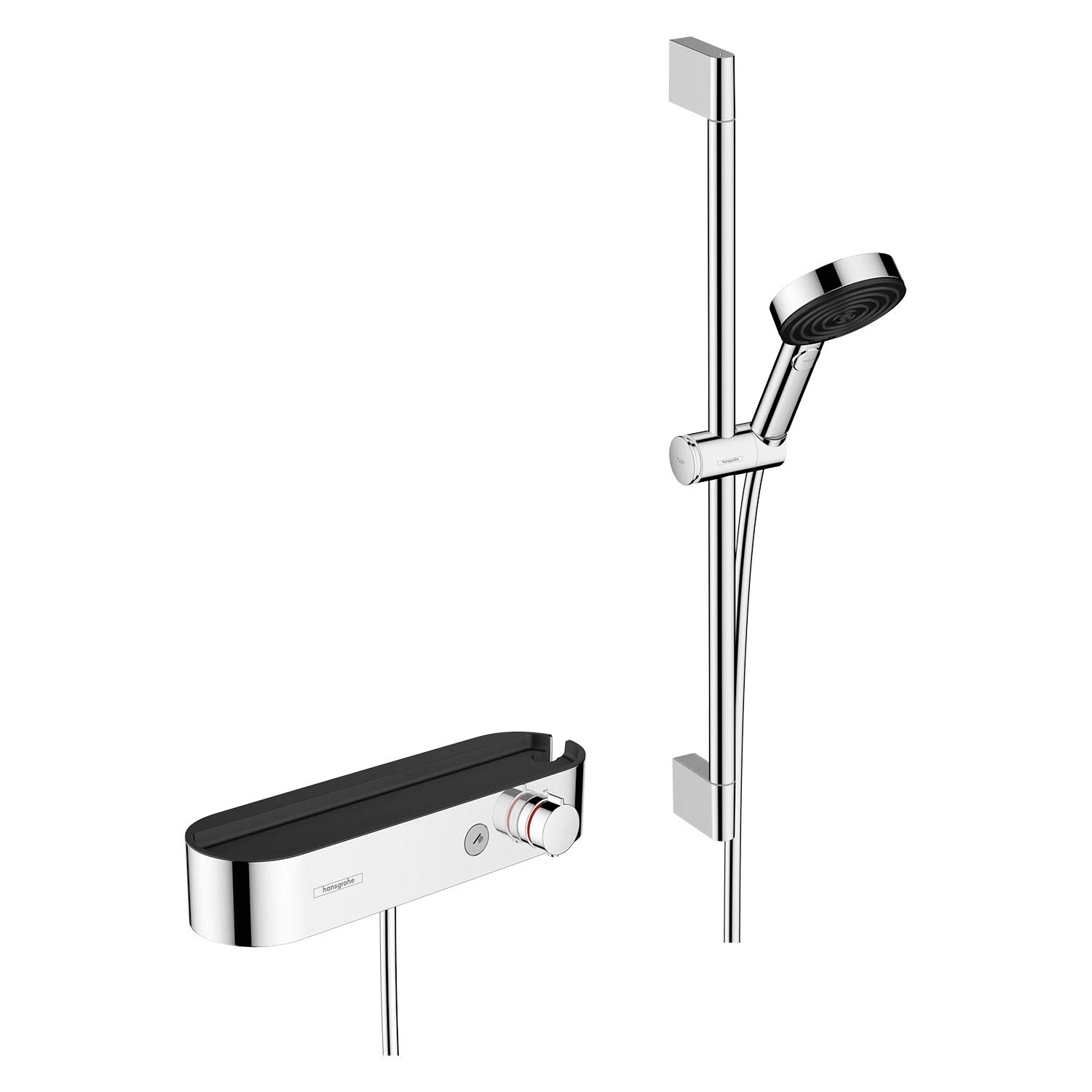 Hansgrohe Pulsify Select S Brausesystem 105 3 Strahlarten Relaxation Mit Duschkopf, Thermostat, Duschstange 65 Cm, Schieber Und Duschschlauch 3 Hansgrohe Pulsify Select S Brausesystem 105 3 Strahlarten Relaxation Mit Duschkopf, Thermostat, Duschstange 65 Cm, Schieber Und Duschschlauch