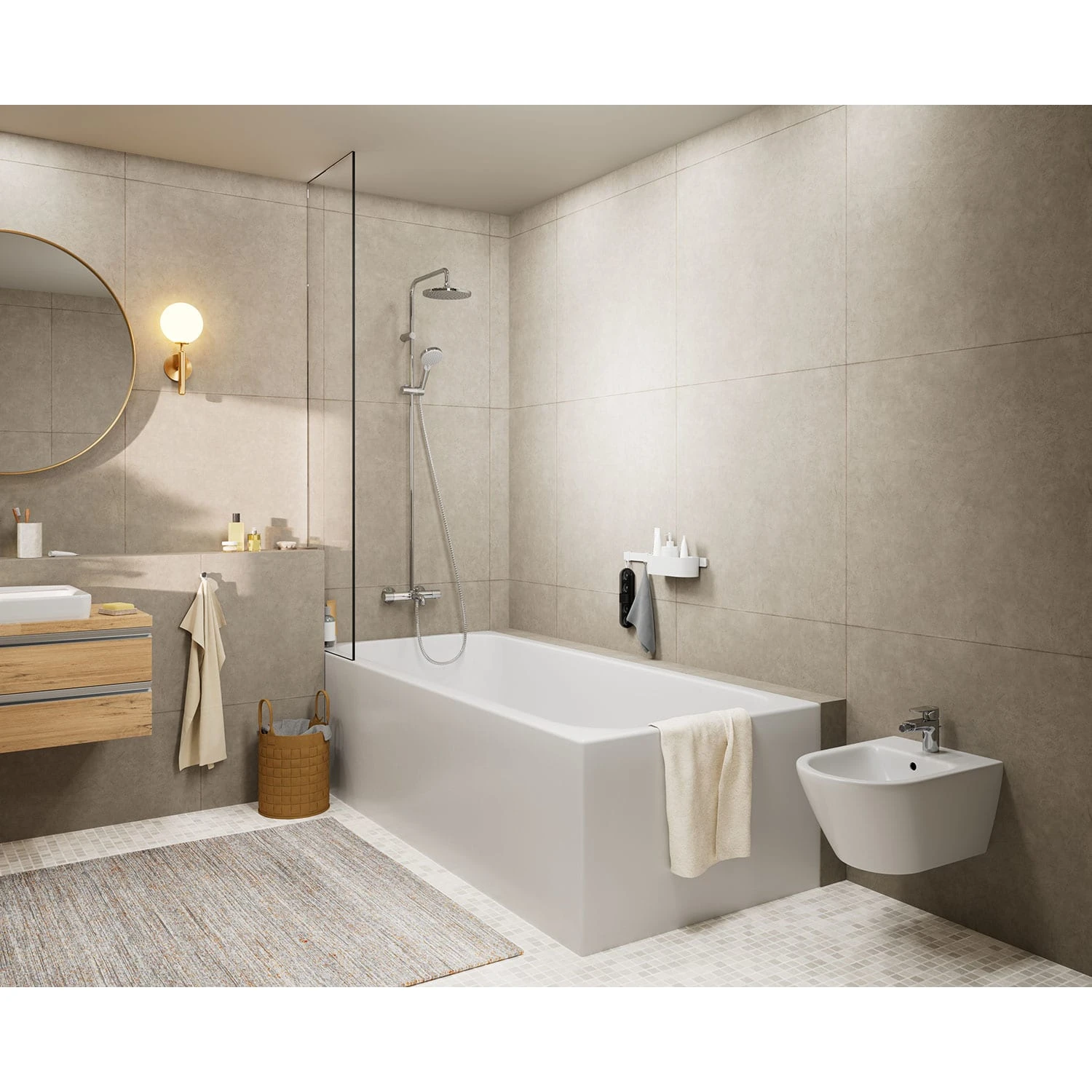 Hansgrohe Vernis Blend Duschsystem 200 1 Jet Mit Wannenthermostat 8 Hansgrohe Vernis Blend Duschsystem 200 1 Jet Mit Wannenthermostat – Bild 6