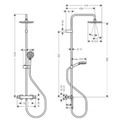 Hansgrohe Vernis Blend Duschsystem 200 1 Jet Mit Brausethermostat -Megabad Verkäufe hansgrohe vernis blend dusche duschsystem 200 4633715