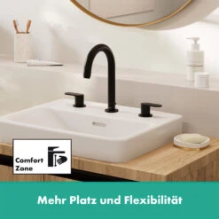 Hansgrohe Vernis Blend 3-Loch Waschtischarmatur Mit Zugstangen-Ablaufgarnitur -Megabad Verkäufe hansgrohe vernis blend waschtisch 3 loch 12209287