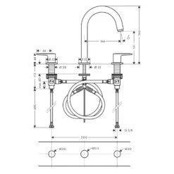 Hansgrohe Vernis Blend 3-Loch Waschtischarmatur Mit Zugstangen-Ablaufgarnitur -Megabad Verkäufe hansgrohe vernis blend waschtisch 3 loch 4633916