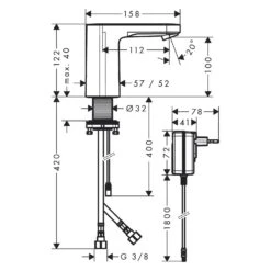 Hansgrohe Vernis Blend Elektronik Waschtischmischer Mit Temperaturvoreinstellung, Netz 230 V -Megabad Verkäufe hansgrohe vernis blend waschtisch elektronik waschtischmischer 4633886