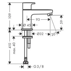 Hansgrohe Vernis Blend Standventil 70 Für Kaltwasser, Ohne Ablaufgarnitur -Megabad Verkäufe hansgrohe vernis blend waschtisch standventil 70 4634018