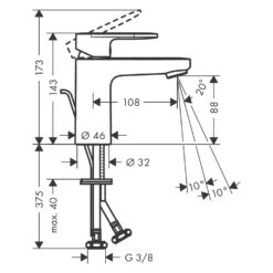Hansgrohe Vernis Blend Waschtischarmatur 100 Mit Metall Zugstangen-Ablaufgarnitur -Megabad Verkäufe hansgrohe vernis blend waschtisch waschtischarmatur 100 4633934