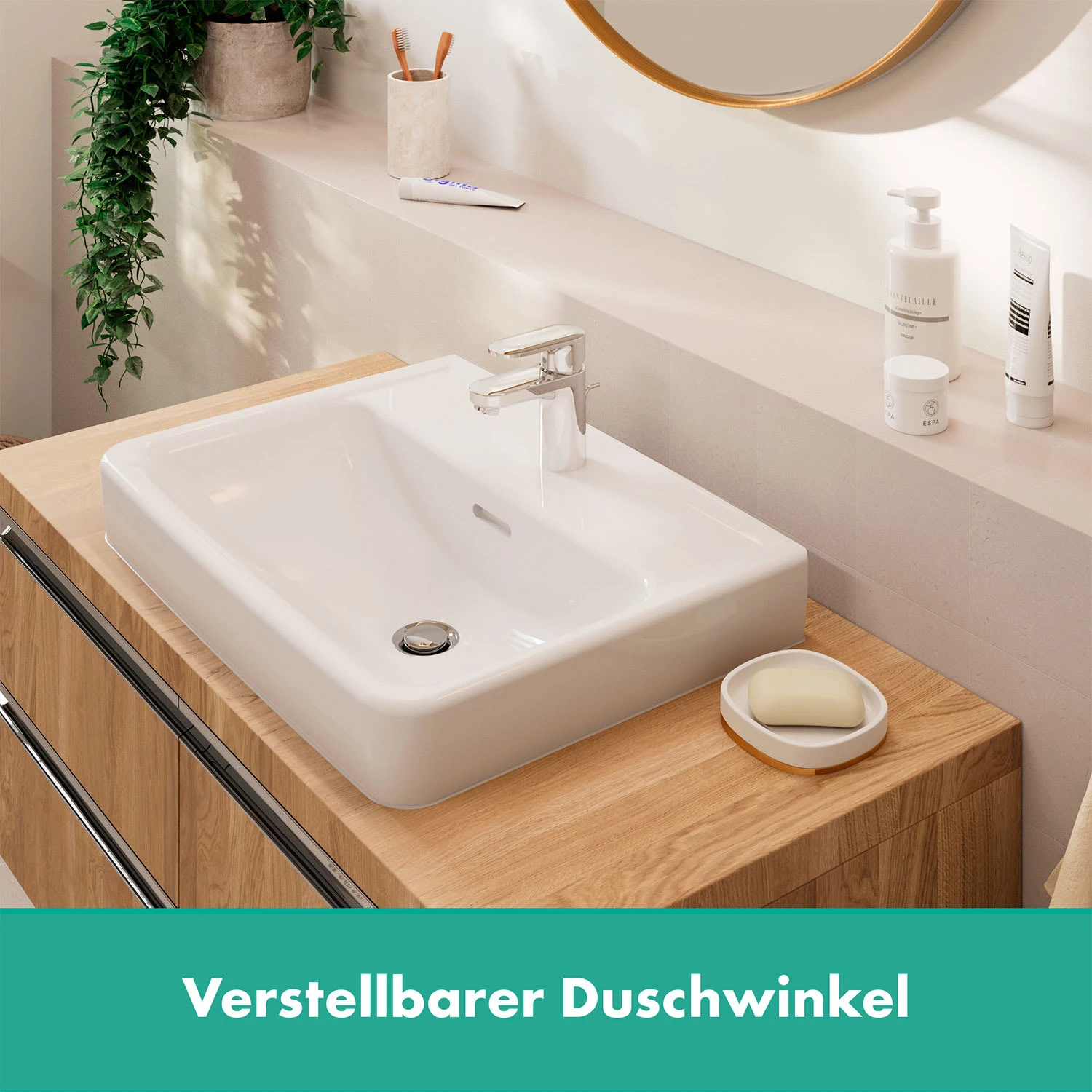 Hansgrohe Vernis Blend Waschtischarmatur 70 Mit Zugstangen-Ablaufgarnitur 9 Hansgrohe Vernis Blend Waschtischarmatur 70 Mit Zugstangen-Ablaufgarnitur – Bild 7