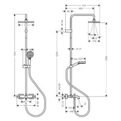 Hansgrohe Vernis Shape Duschsystem 230 1 Jet EcoSmart Mit Wannenthermostat -Megabad Verkäufe hansgrohe vernis shape dusche duschsystem 230 4633676