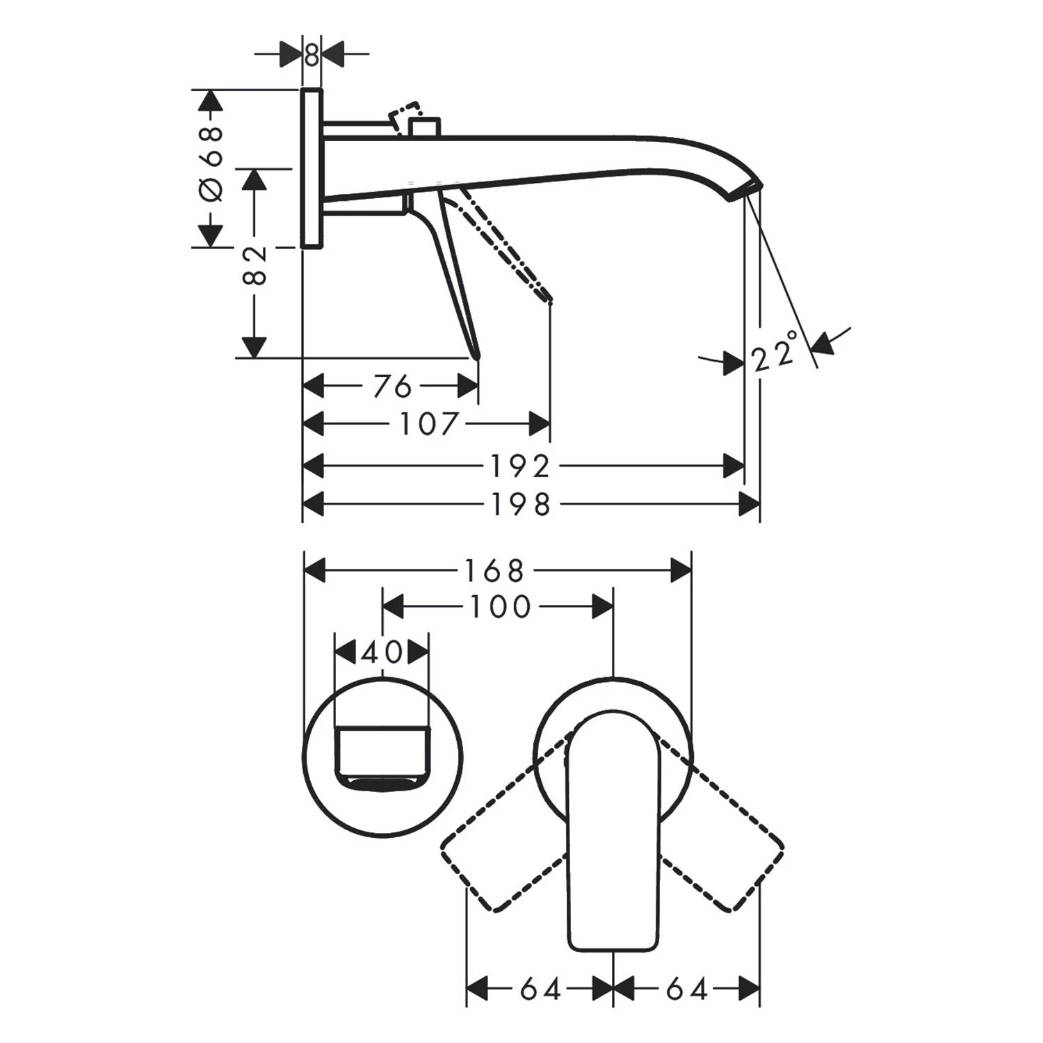 Hansgrohe Vivenis Waschtischarmatur Unterputz, Auslauf 19,5 Cm 6 Hansgrohe Vivenis Waschtischarmatur Unterputz, Auslauf 19,5 Cm – Bild 4
