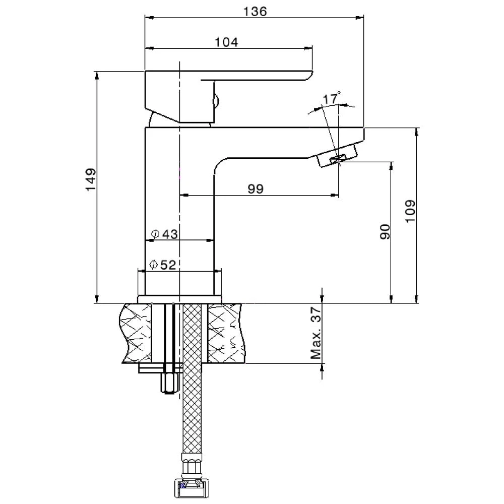 Avenarius Linie 180 Waschtisch- Einhebelmischbatterie Mit Ablaufgarnitur 4 Avenarius Linie 180 Waschtisch- Einhebelmischbatterie Mit Ablaufgarnitur – Bild 2