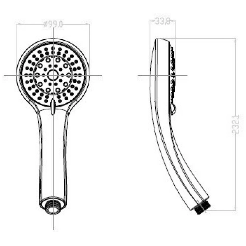 Avenarius Handbrause, Ø 9,9 Cm, 5 - Fach Verstellbar 4 Avenarius Handbrause, Ø 9,9 Cm, 5 - Fach Verstellbar – Bild 2
