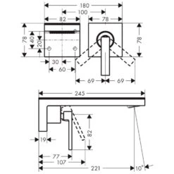 AXOR MyEdition Einhebel-Waschtischmischer Unterputz Für Wandmontage Ohne Platte 9 AXOR MyEdition Einhebel-Waschtischmischer Unterputz Für Wandmontage Ohne Platte -Megabad Verkäufe hersteller axor myedition waschtisch einhebel waschtischmischer 2328601