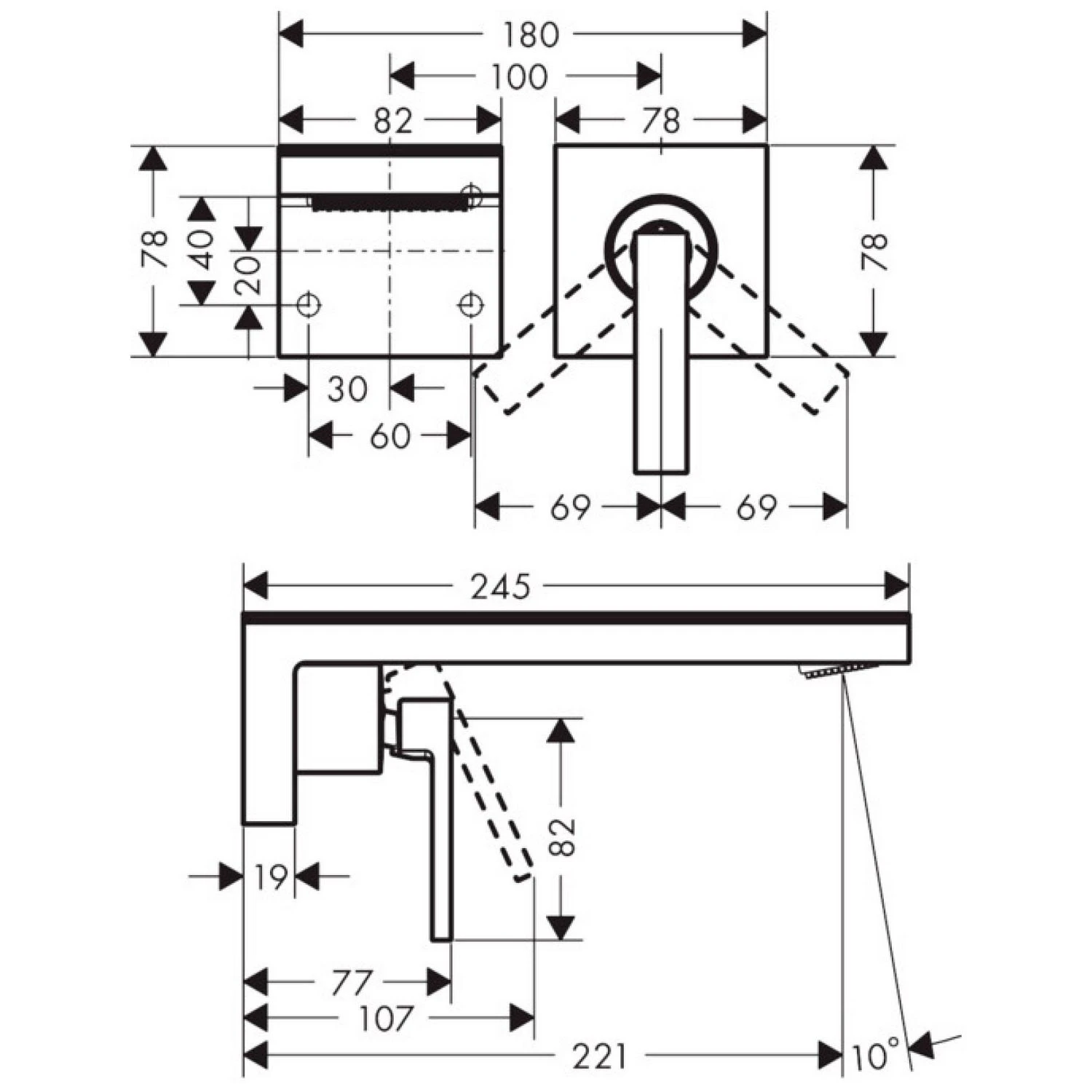 AXOR MyEdition Einhebel-Waschtischmischer Unterputz Für Wandmontage Ohne Platte 6 AXOR MyEdition Einhebel-Waschtischmischer Unterputz Für Wandmontage Ohne Platte – Bild 4