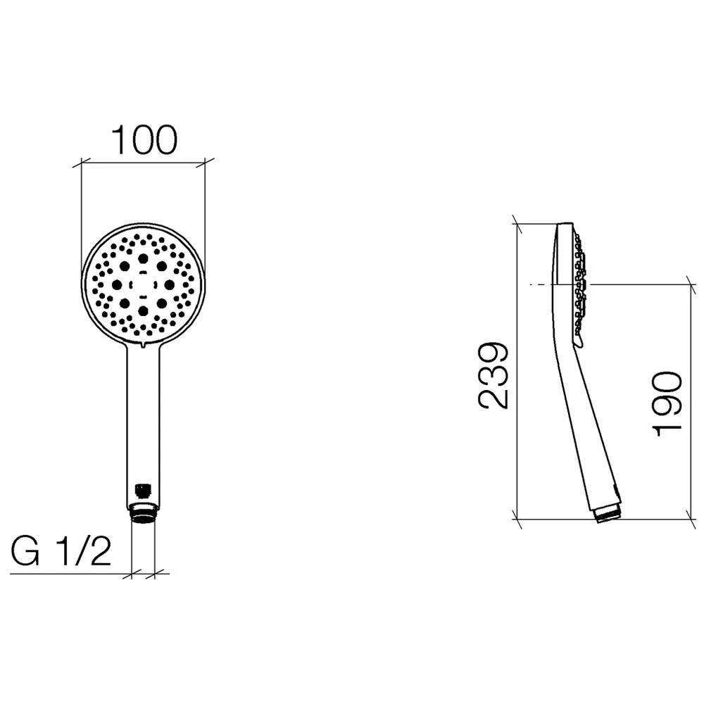 Dornbracht Handbrause Ø 10 Cm, 3 Strahlarten 4 Dornbracht Handbrause Ø 10 Cm, 3 Strahlarten – Bild 2