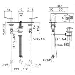 Dornbracht Lissé Waschtisch-Dreilochbatterie Mit Ablaufgarnitur -Megabad Verkäufe hersteller dornbracht lisse waschtisch dreilochbatterie ablaufgarnitur 1015356