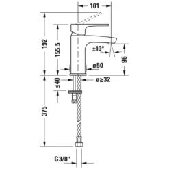 Duravit B.1 Einhebel-Waschtischmischer S, Ohne Zugstangen-Ablaufgarnitur -Megabad Verkäufe hersteller duravit badarmaturen 1 waschtisch einhebel 1248222