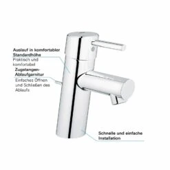GROHE Concetto Einhand-Waschtischarmatur 7 GROHE Concetto Einhand-Waschtischarmatur -Megabad Verkäufe hersteller grohe concetto waschtisch einhand waschtischarmatur 2338243