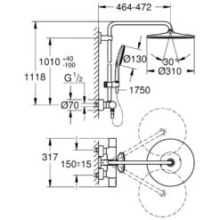 GROHE Rainshower SmartActive Mono 310 Duschsystem Mit Thermostatbatterie 5 GROHE Rainshower SmartActive Mono 310 Duschsystem Mit Thermostatbatterie -Megabad Verkäufe hersteller grohe duschsysteme rainshower smartactive 310 2957800