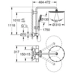 GROHE Rainshower SmartActive 310 Duschsystem Mit Thermostatbatterie 5 GROHE Rainshower SmartActive 310 Duschsystem Mit Thermostatbatterie -Megabad Verkäufe hersteller grohe duschsysteme rainshower smartactive 310 2957821