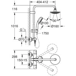 GROHE Tempesta Cosmopolitan Duschsystem 9 GROHE Tempesta Cosmopolitan Duschsystem -Megabad Verkäufe hersteller grohe duschsysteme tempesta neu cosmoplitan 803555